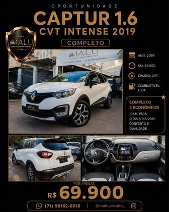 RENAULT CAPTUR 1.6 16V SCE FLEX INTENSE X-TRONIC RENAULT CAPTUR 1.6 16V SCE FLEX INTENSE X-TRONIC